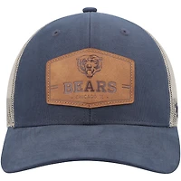 Casquette réglable en cuir brut Chicago Bears '47 bleu marine/naturel pour homme
