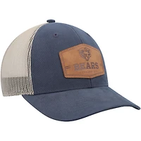 Casquette réglable en cuir brut Chicago Bears '47 bleu marine/naturel pour homme