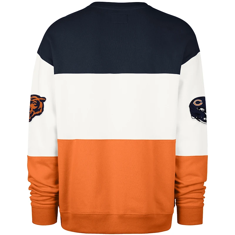 Men's '47 Navy/Orange Chicago Bears Breeze Maximalist Sweatshirt