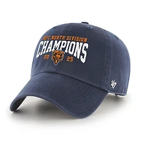 Casquette ajustable « Clean Up » pour homme, modèle 47 Navy Chicago Bears, champions de la division NFC Nord 2025