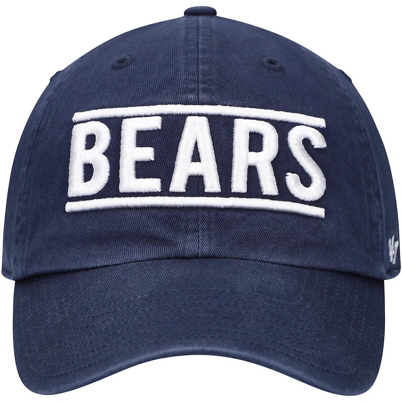 Casquette réglable '47 Chicago Bears Clean Up Script bleu marine pour homme