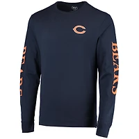 T-shirt à manches longues pour homme '47 bleu marine Chicago Bears Franklin