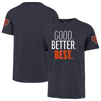 Men's '47  Navy Chicago Bears Good. Better. Best. Franklin T-Shirt