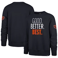 Sweat-shirt homme « 47 Navy Chicago Bears » avec inscription : « Good. Better. Best. »