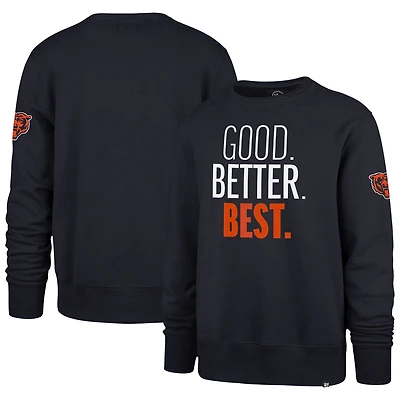 Men's '47  Navy Chicago Bears Good. Better. Best. Headline Sweatshirt