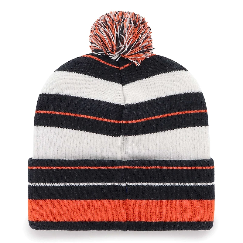 Bonnet en tricot à revers Powerline '47 Navy Chicago Bears pour hommes avec pompon