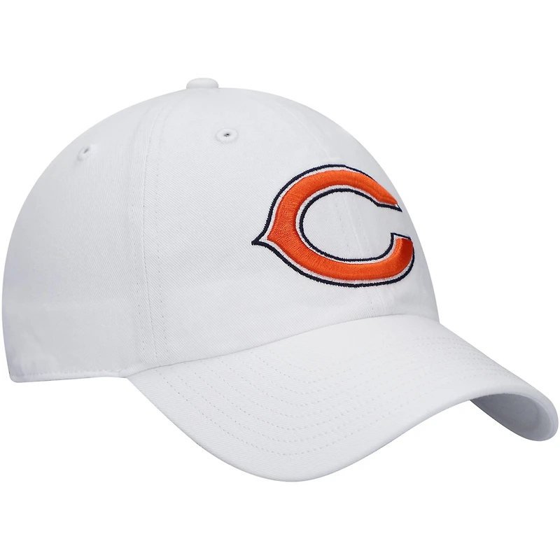 Men's '47 White Chicago Bears Logo Clean Up Adjustable Hat