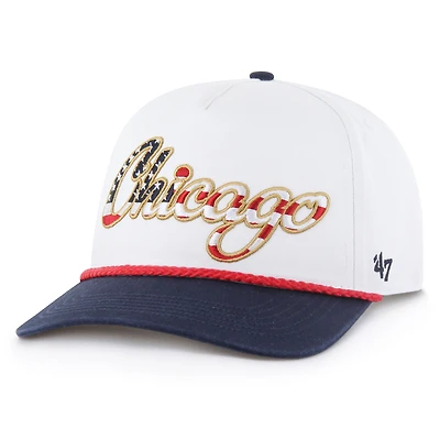 Casquette ajustable patriotique blanche Chicago Bears '47 pour homme