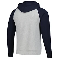 Men's Antigua Heather Gray/Navy Chicago Bears Urgent Pullover Hoodie
