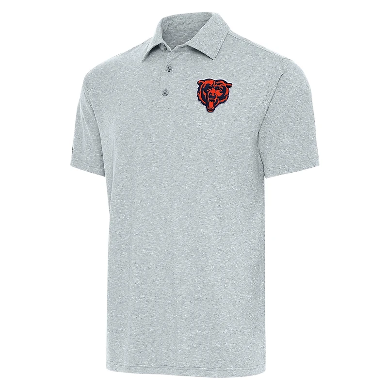 Polo Par Antigua gris chiné pour homme des Chicago Bears