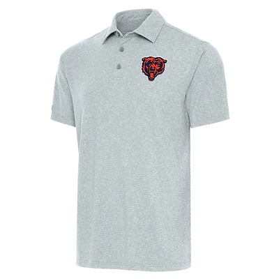 Polo Par Antigua gris chiné pour homme des Chicago Bears