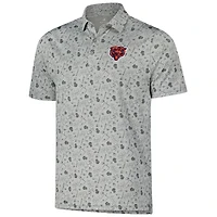 Polo Relentless Antigua gris chiné pour homme des Chicago Bears