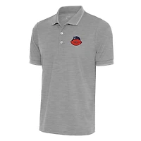 Polo rétro gris chiné Antigua pour homme avec logo de l'équipe des Chicago Bears