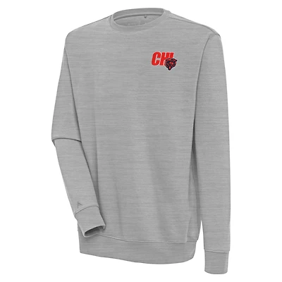 Sweat-shirt à capuche Antigua Heather Grey pour homme des Chicago Bears Victory