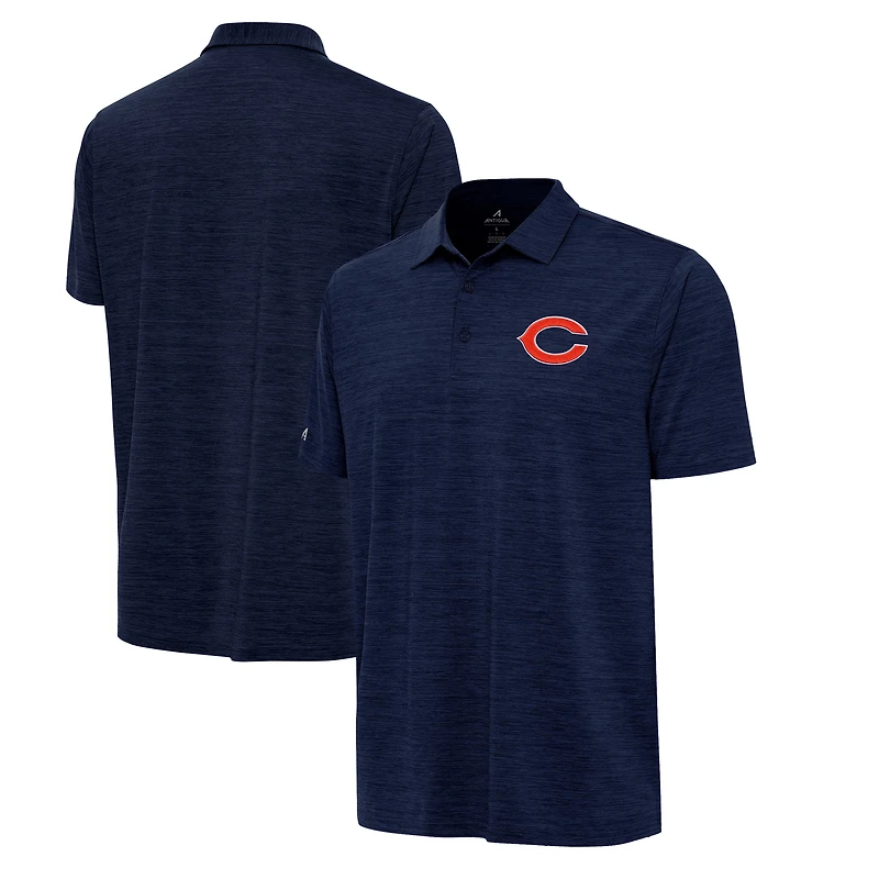 Polo Antigua Heather bleu marine pour homme, motif Chicago Bears
