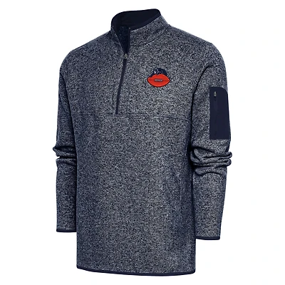 Veste à enfiler zippée quart de tour pour homme, bleu marine chiné, logo rétro des Chicago Bears, collection Fortune