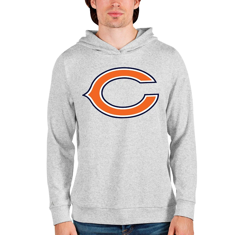 Sweat à capuche gris chiné Antigua pour homme des Chicago Bears Team Absolute