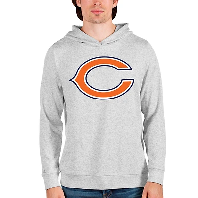 Sweat à capuche gris chiné Antigua pour homme des Chicago Bears Team Absolute