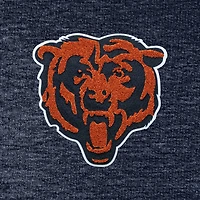 Men's Antigua Heathered Navy Chicago Bears Action Chenille Pullover Hoodie