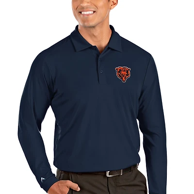 Polo à manches longues bleu marine Antigua pour homme, hommage aux Bears de Chicago