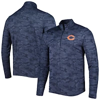 Sweat-shirt à fermeture éclair quart de tour Antigua Navy Chicago Bears Brigade pour homme