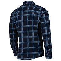 Veste-chemise boutonnée en flanelle bleu marine Antigua pour homme, motif Chicago Bears Industry