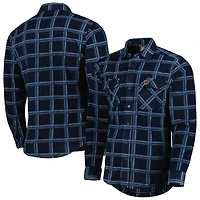 Veste-chemise boutonnée en flanelle bleu marine Antigua pour homme, motif Chicago Bears Industry