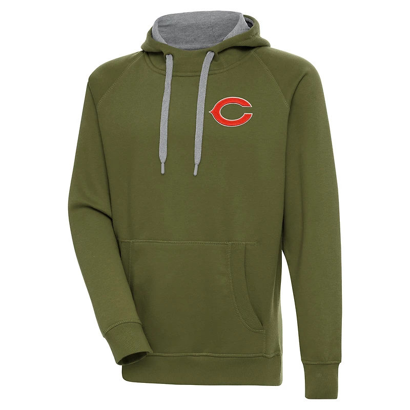 Sweat à capuche Victory pour homme, couleur olive, des Chicago Bears, Antigua