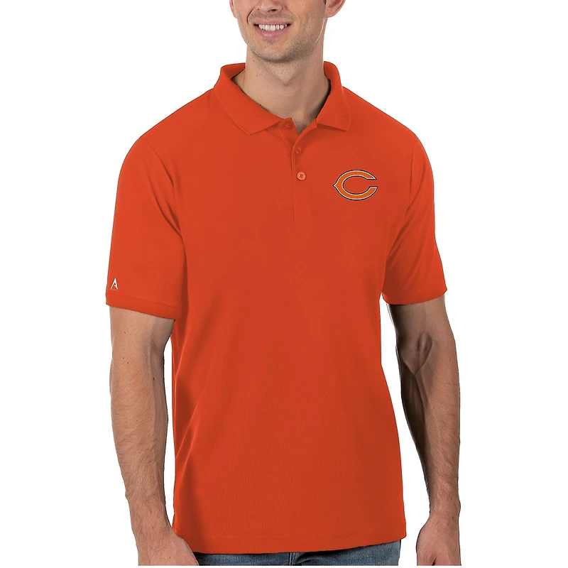 Polo piqué Legacy Orange des Chicago Bears pour homme