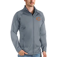 Veste de golf zippée intégrale Antigua Steel Chicago Bears Links pour homme