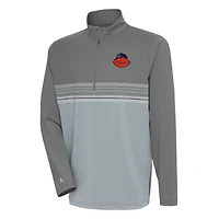 Pull zippé quart de tour pour homme avec logo l'équipe des Chicago Bears d'Antigua Steel