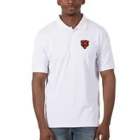 Polo piqué Legacy Bear Head des Chicago Bears pour homme, blanc, Antigua