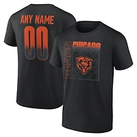 T-shirt noir pour homme Chicago Bears Home Field Pop personnalisé avec nom et numéro