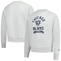 Sweat-shirt en molleton à tissage inversé Champion pour homme, gris chiné, des Chicago Bears