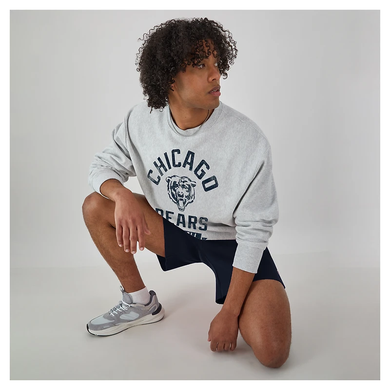 Men's Champion Heather Gray Chicago Bears Reverse Weave Fleece Pullover Sweatshirt