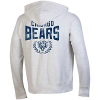 Sweat à capuche zippé intégral Champion Heather Grey des Chicago Bears pour homme