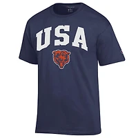 T-shirt Champion bleu marine Chicago Bears pour homme, style américain