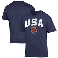 T-shirt Champion bleu marine Chicago Bears pour homme, style américain
