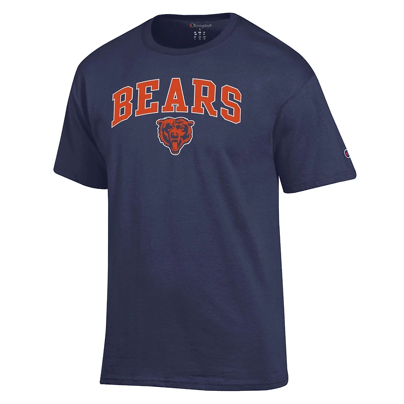 Men's Champion Navy Chicago Bears Arch Over Logo T-Shirt