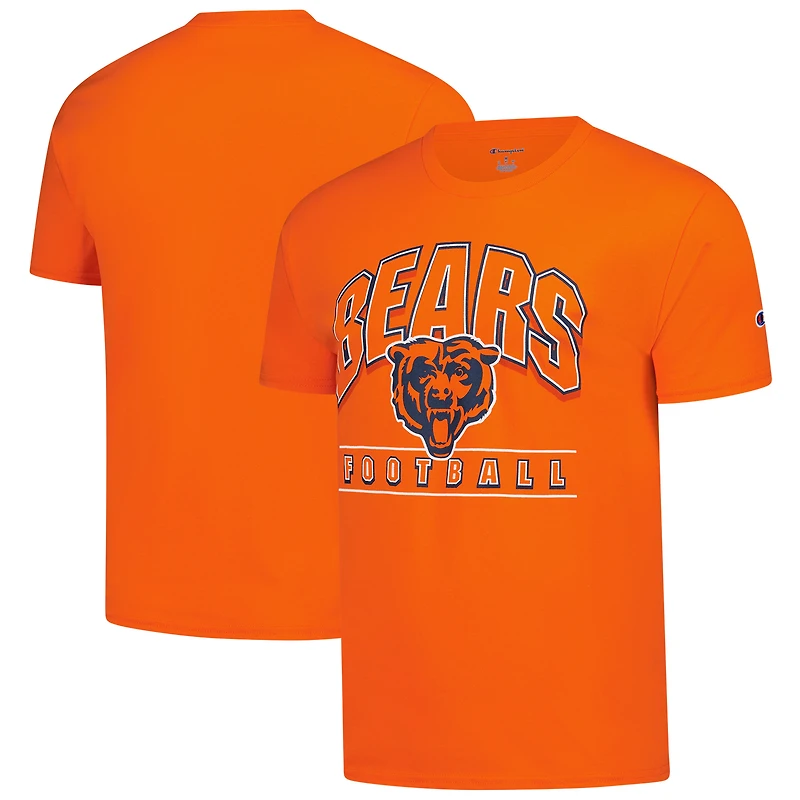 T-shirt de football américain orange Champion des Chicago Bears pour homme