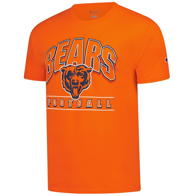 Men's Champion  Orange Chicago Bears Football T-Shirt