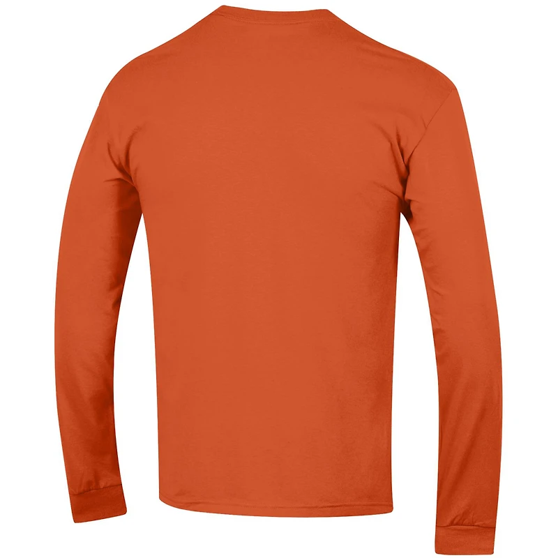 Men's Champion  Orange Chicago Bears Seal Long Sleeve T-Shirt