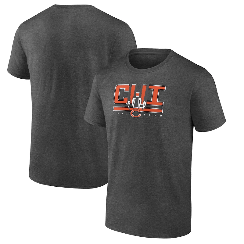 Men's  Charcoal Chicago Bears Passing Touchdown T-Shirt