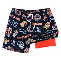 Maillot de bain classique doublé bleu marine Chubbies Chicago Bears The Neon 5,5 pouces pour homme