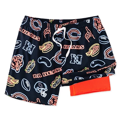 Maillot de bain classique doublé bleu marine Chubbies Chicago Bears The Neon 5,5 pouces pour homme