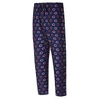 Men's Concepts Sport Navy Chicago Bears Record Allover Print Knit Pants