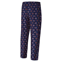 Men's Concepts Sport Navy Chicago Bears Record Allover Print Knit Pants