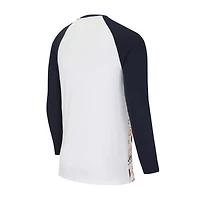 Ensemble de nuit Concepts Sport pour hommes, t-shirt et pantalon à manches longues Chicago Bears Tinsel Raglan, blanc/bleu marine
