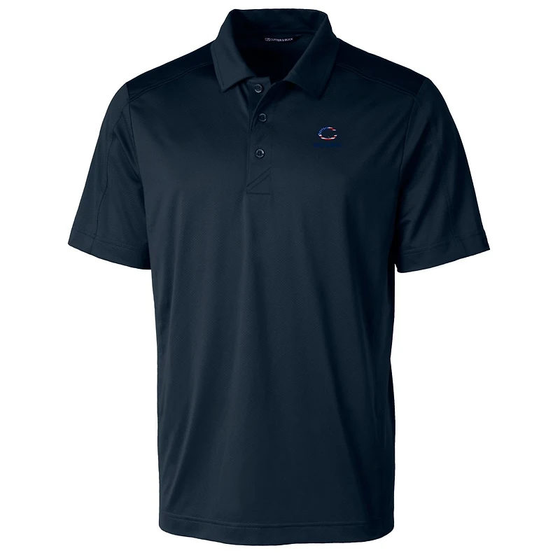 Polo extensible texturé pour homme Cutter & Buck bleu marine Chicago Bears Big Tall Prospect