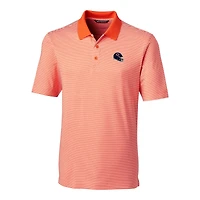 Polo extensible à rayures ton sur pour homme Cutter & Buck Orange Chicago Bears Helmet Forge
